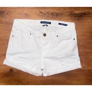 White Distressed Shorts - size 8